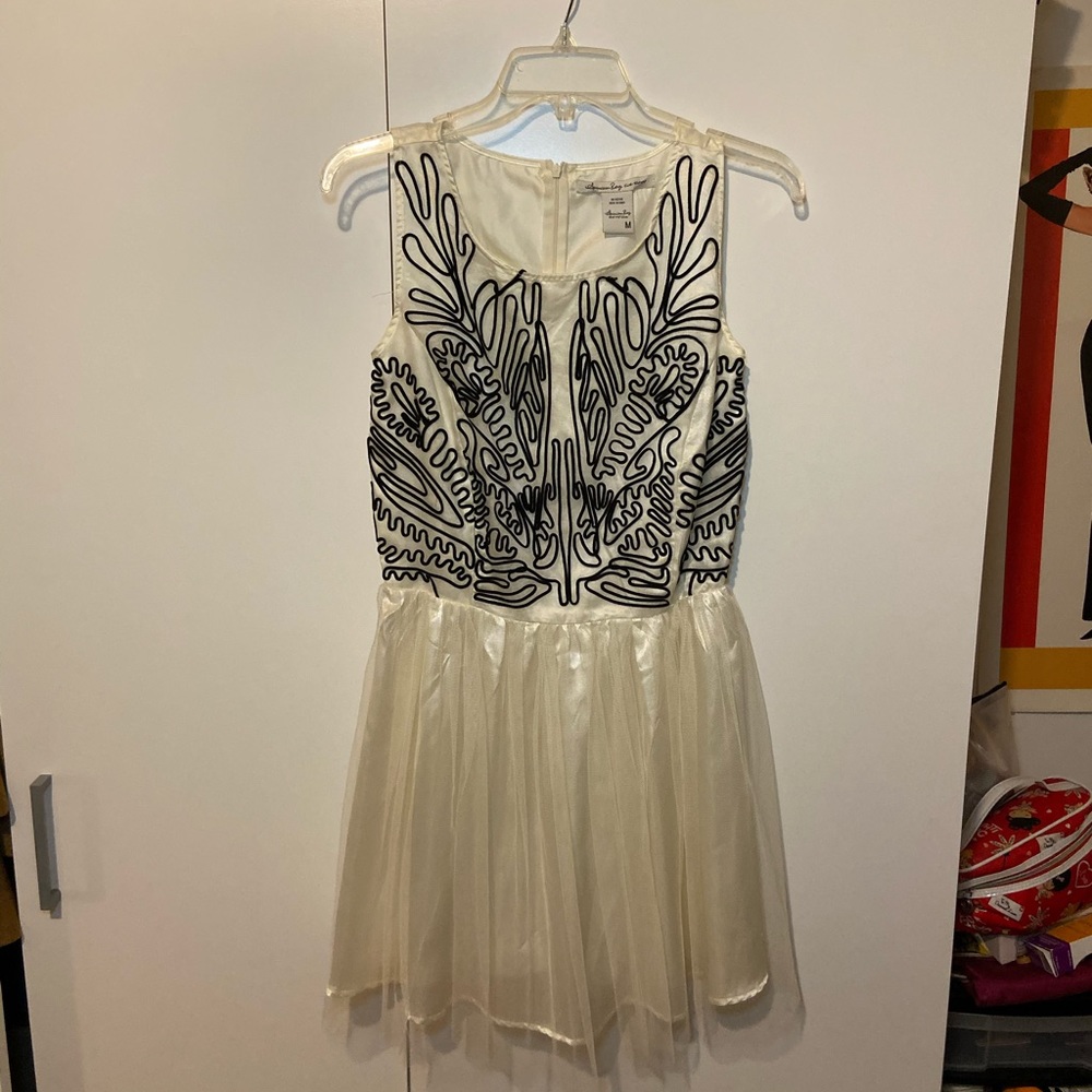 American Rag Juniors White with Black Dress